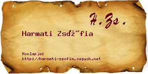 Harmati Zsófia névjegykártya