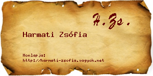 Harmati Zsófia névjegykártya